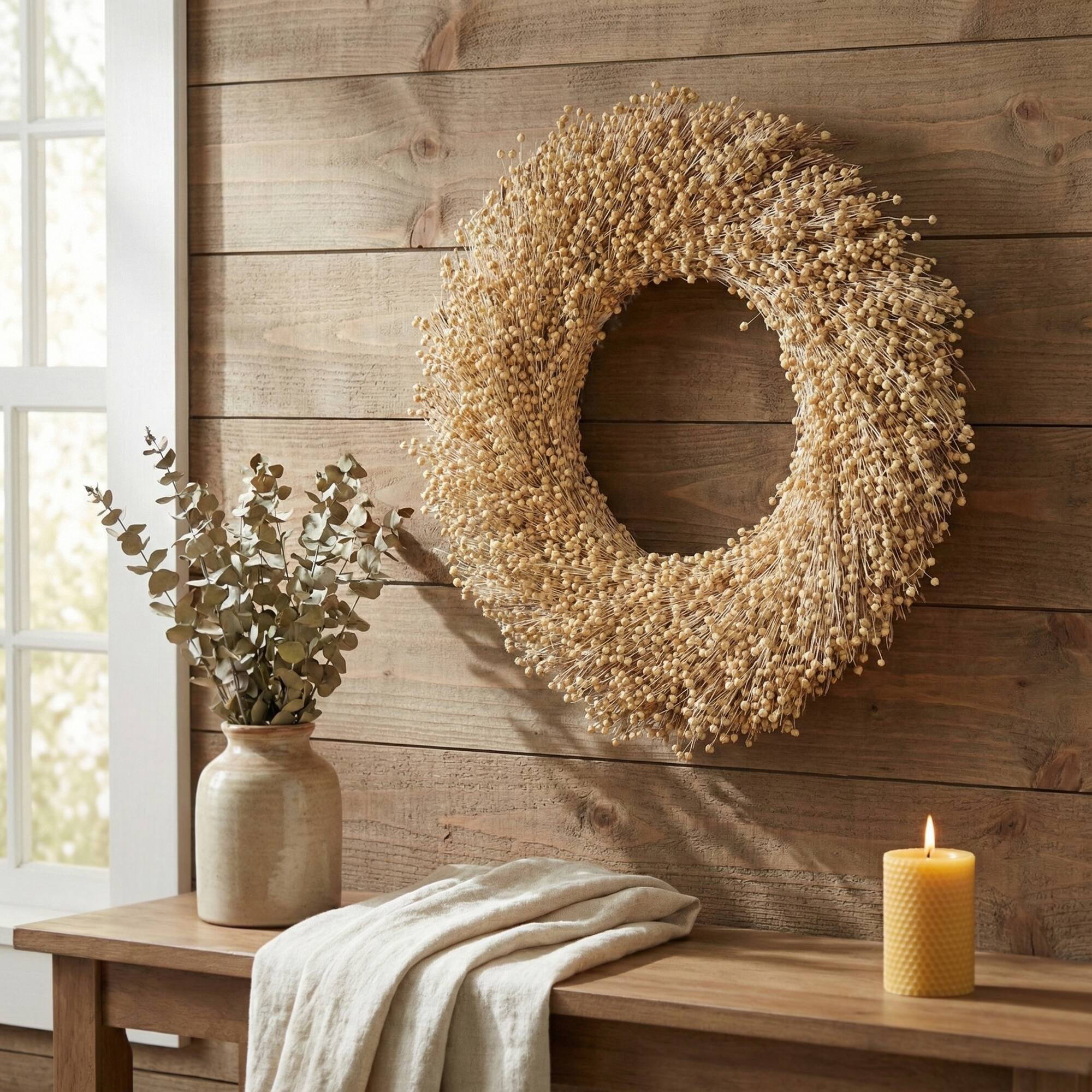18" Cream Wreath by Ashland®